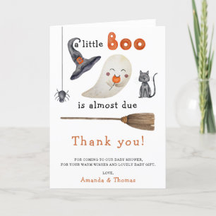 Tarjeta De Agradecimiento Dulce fantasma de Halloween gracias baby shower