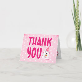 Tarjeta De Agradecimiento dulce fantasma Halloween Cumpleaños para niña Grac