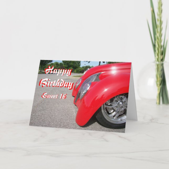 Tarjeta De Agradecimiento Dulce feliz 16 del día del nacimiento (Anverso)