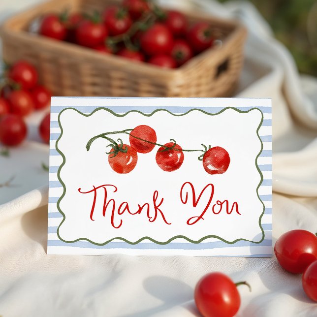 Tarjeta De Agradecimiento Dulce Fiesta de Bebé del Tomatito (Subido por el creador)