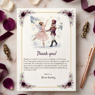 Tarjeta De Agradecimiento Dulce Fiesta de Niños de Cascanueces de Bailarina
