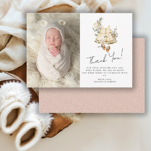 Tarjeta De Agradecimiento Dulce Foto de Baby Shower Boho 