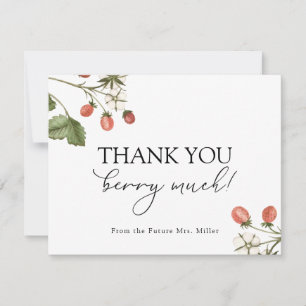 Tarjeta De Agradecimiento Dulce Fresa de Regalo de Ducha de Gracias