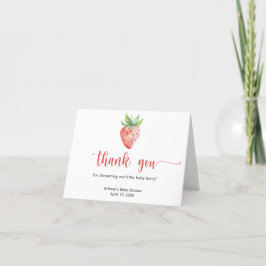 Tarjeta De Agradecimiento Dulce fresa - gracias