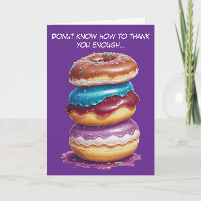 Tarjeta De Agradecimiento Dulce Gracias a Hole Bunch (Anverso)