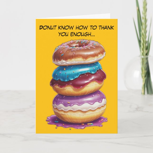 Tarjeta De Agradecimiento Dulce Gracias a Hole Bunch (Anverso)