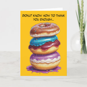 Tarjeta De Agradecimiento Dulce Gracias a Hole Bunch