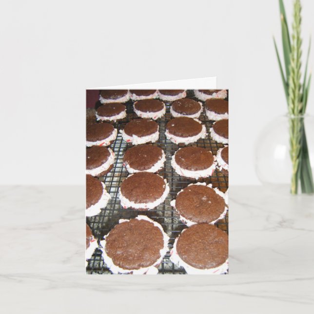 Tarjeta De Agradecimiento Dulce Gracias Gracias Chocolate Whoopie Pie Card (Anverso)