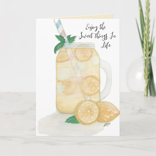 Tarjeta De Agradecimiento Dulce Lemonade (Anverso)