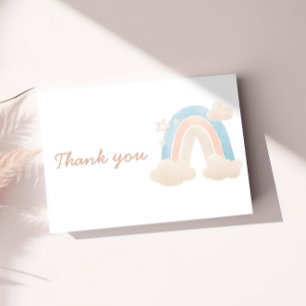 Tarjeta De Agradecimiento Dulce Mensaje de Nube Estrella para Baby Shower Ar