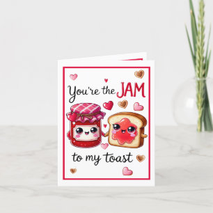 Tarjeta De Agradecimiento Dulce Mermelada Kawaii y Tostada