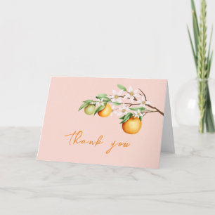Tarjeta De Agradecimiento Dulce Naranja de verano Citrus Baby Shower
