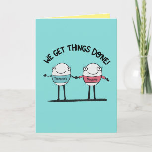 Tarjeta De Agradecimiento Dulce Pareja Feliz Aniversario Humorístico