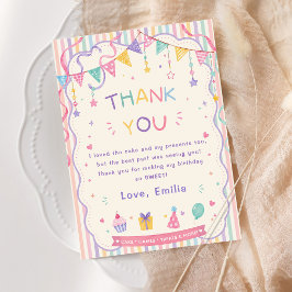 Tarjeta De Agradecimiento Dulce pastel de cumpleaños