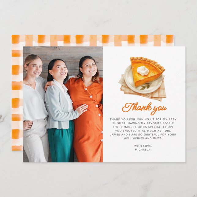 Tarjeta De Agradecimiento Dulce Pastelito Acuarela Rústica Baby Shower (Anverso / Reverso)