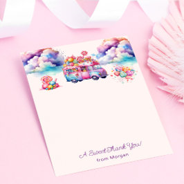 Tarjeta De Agradecimiento Dulce presupuesto CandyLane Pegatina de cumpleaños