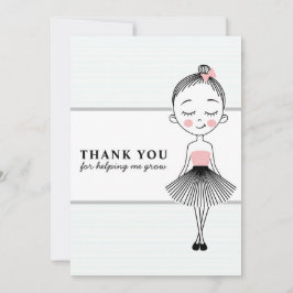 Tarjeta De Agradecimiento Dulce Profesor Chica Gracias