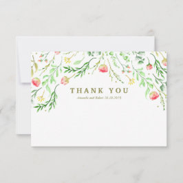 Tarjeta De Agradecimiento Dulce romántico | Boda floral Gracias