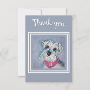 Tarjeta De Agradecimiento Dulce Schnauzer Gracias