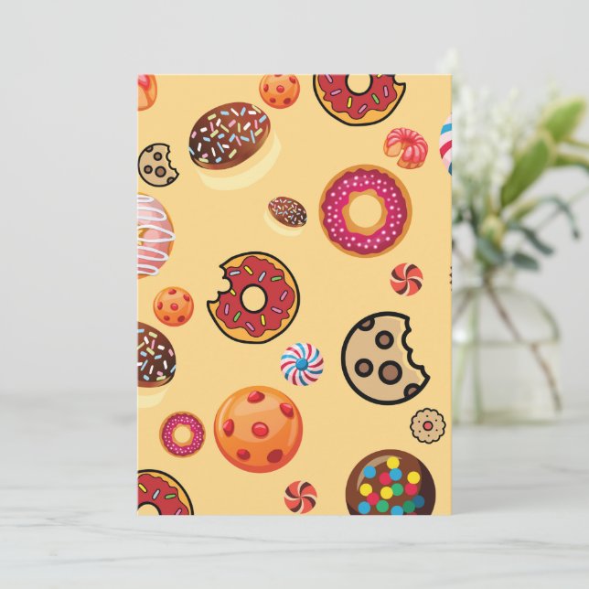 Tarjeta De Agradecimiento Dulces 2 (Anverso de pie)