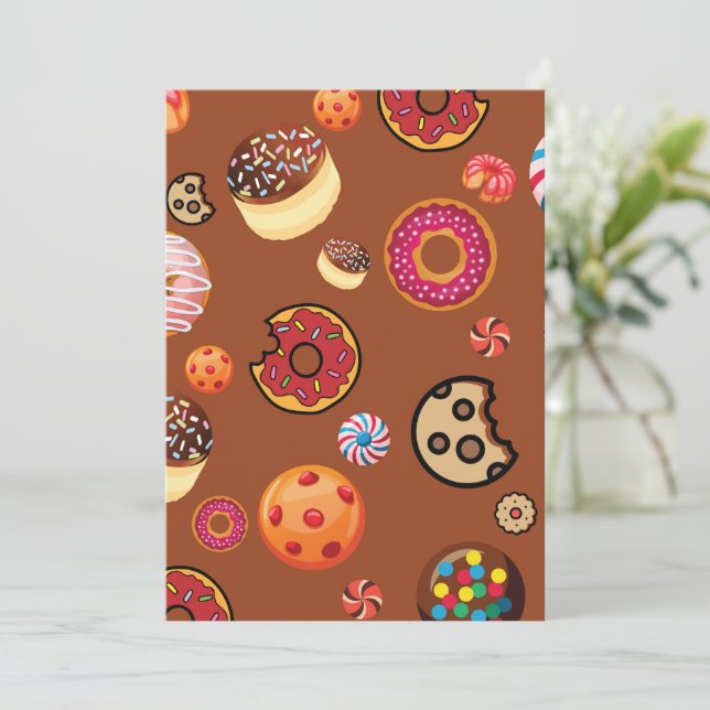 Tarjeta De Agradecimiento Dulces 3 (Anverso de pie)