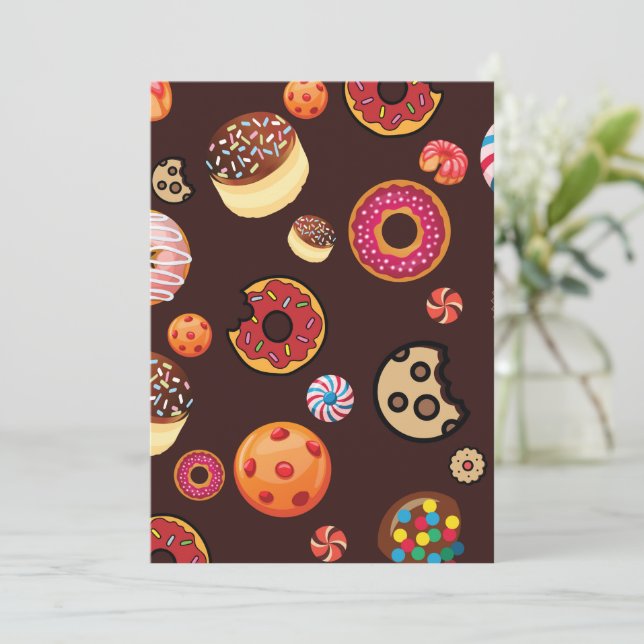 Tarjeta De Agradecimiento Dulces 4 (Anverso de pie)