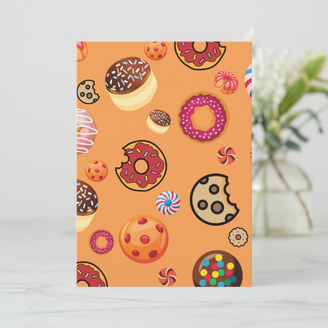 Tarjeta De Agradecimiento Dulces 6 (Anverso de pie)