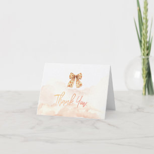 Tarjeta De Agradecimiento Dulces calabazas de otoño con lazo Baby Shower