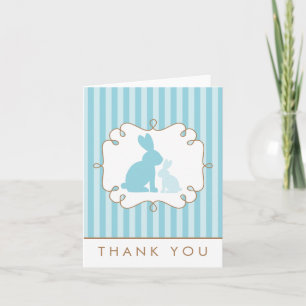 Tarjeta De Agradecimiento Dulces conejos Baby Shower Gracias
