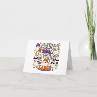 Tarjeta De Agradecimiento Dulces Fantasmas de Halloween Diseño de Temporada