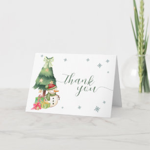 Tarjeta De Agradecimiento Dulces Modernos Duende de Invierno Baby Shower