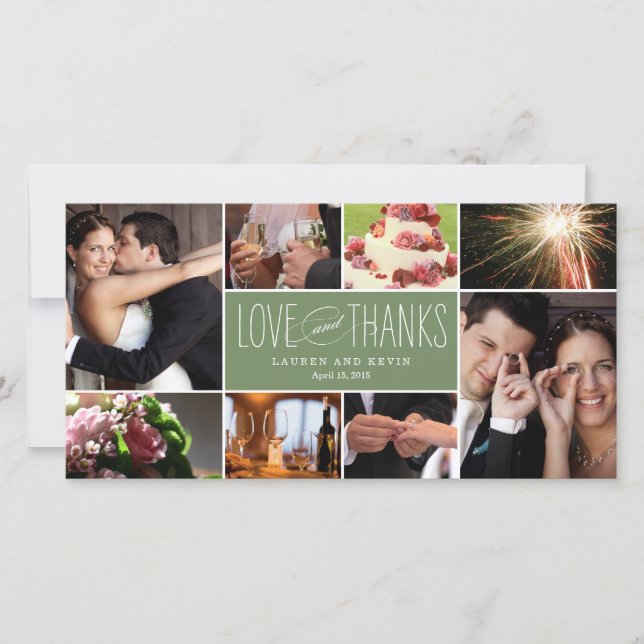 Tarjeta De Agradecimiento Dulces Recuerdos Boda Gracias Cartas De Foto (Anverso)