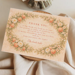 Tarjeta De Agradecimiento Dulces Sueños de Huerta Bridal Shower