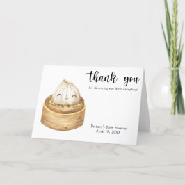 Tarjeta De Agradecimiento Dumpling de acuarela - gracias baby shower