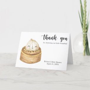 Tarjeta De Agradecimiento Dumpling de acuarela - gracias baby shower