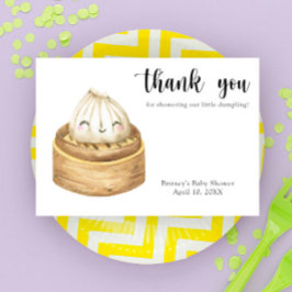 Tarjeta De Agradecimiento Dumpling de acuarela - gracias baby shower