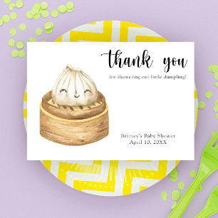 Tarjeta De Agradecimiento Dumpling de acuarela - gracias baby shower