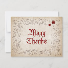 Tarjeta De Agradecimiento Dungeon Map RPG Gamer Boda