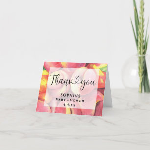 Tarjeta De Agradecimiento Duraznos acuarela - Gracias baby shower
