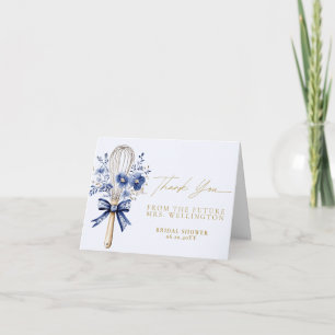 Tarjeta De Agradecimiento Dusty Blue Azotada Toile Despedida de Soltera