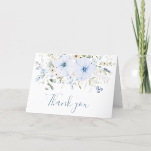 Tarjeta De Agradecimiento Dusty Blue Baby Bloom Baby Shower