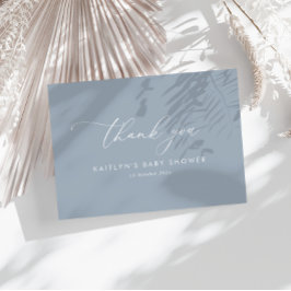 Tarjeta De Agradecimiento Dusty Blue Baby Shower