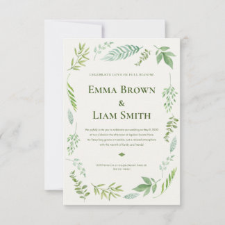 Tarjeta De Agradecimiento Dusty Blue Eucalyptus Greenery Suculento Boda I
