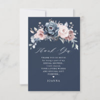 Dusty Blue Mauve Rosa Pink Slate Bridal Shower Tho