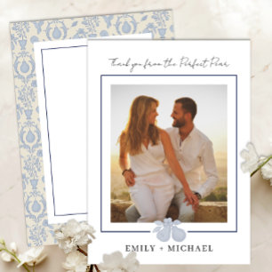 Tarjeta De Agradecimiento Dusty Blue Perfect Pear Photo
