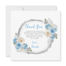 Dusty Blue Silver Elegant Flowday Party