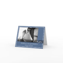 Dusty Blue Two Photo Card