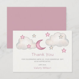 Tarjeta De Agradecimiento Dusty Chica rosado Baby Shower