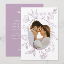 Dusty Lavender Line Arte Floral Mariposa Foto