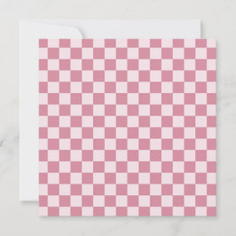 Tarjeta De Agradecimiento Dusty rose checkerboard pattern